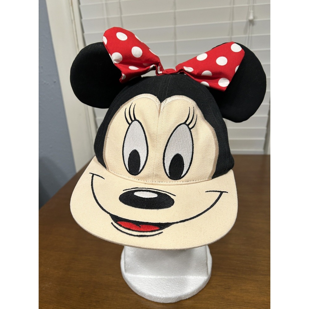 Vintage Disney Minnie Mouse Soft Face Plush Ears Goofy Hat Co Fashion Hat RARE